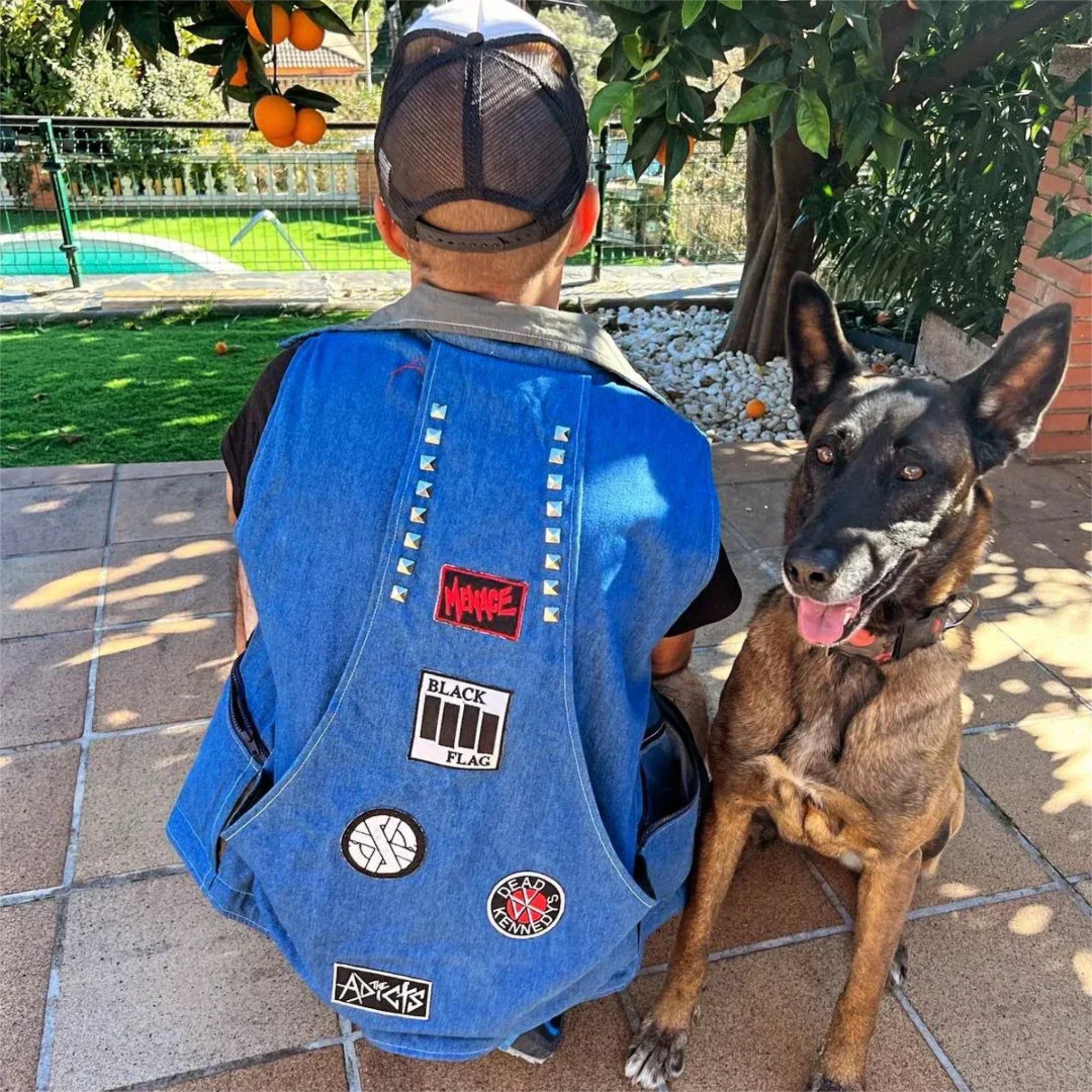 Chaleco TOXIC de adiestramiento canino | Vaquero resistente + bolsillos grandes | BOW