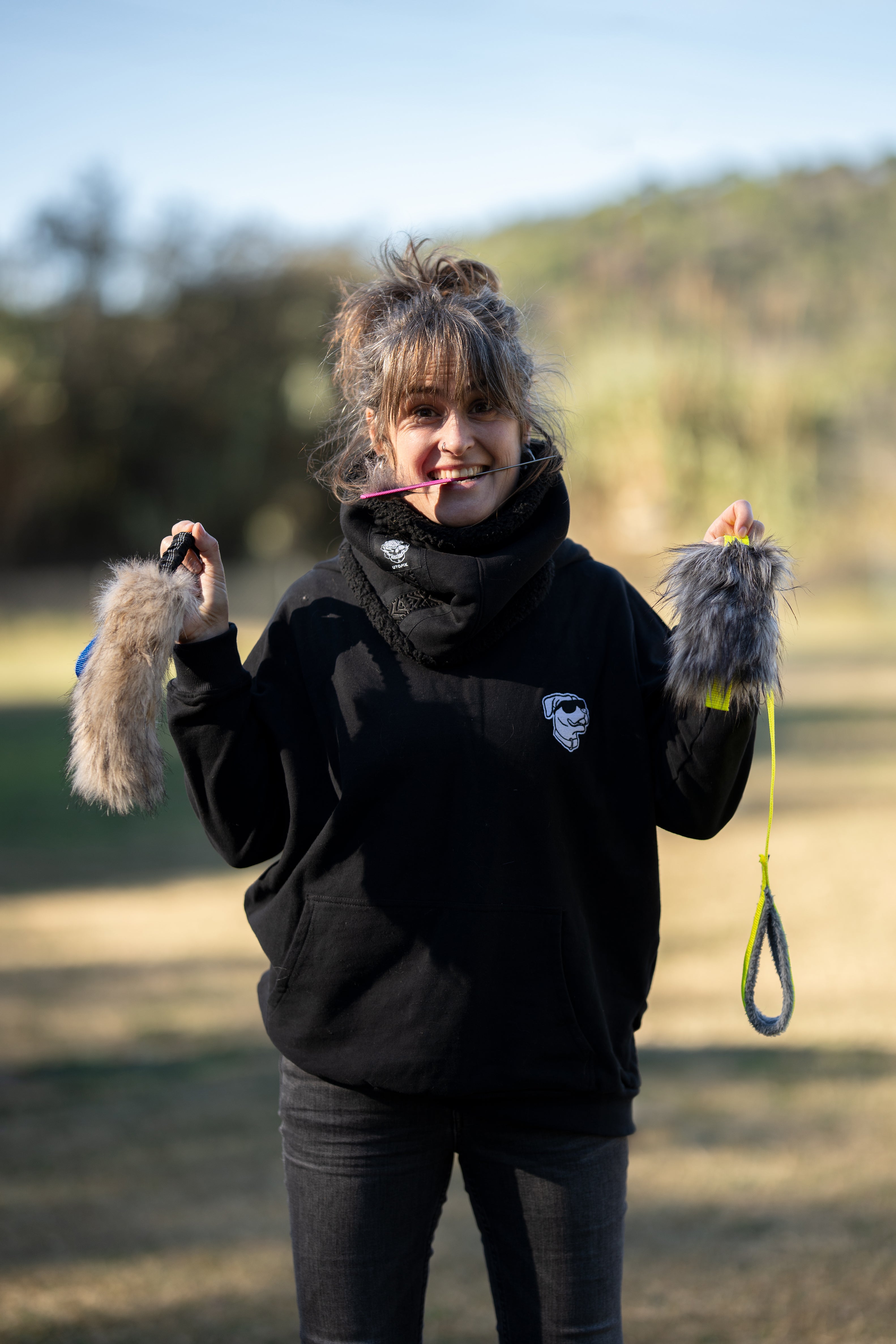 mordedores para perros de pelo sintettico , trabajo profesional